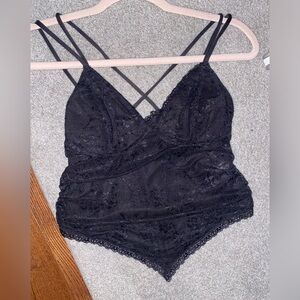 Garage Black Lace Handkerchief Cami Top | SIZE: S